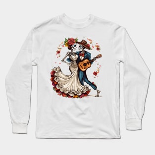 Day Of The Dead Dancing Skeletons 9 Long Sleeve T-Shirt